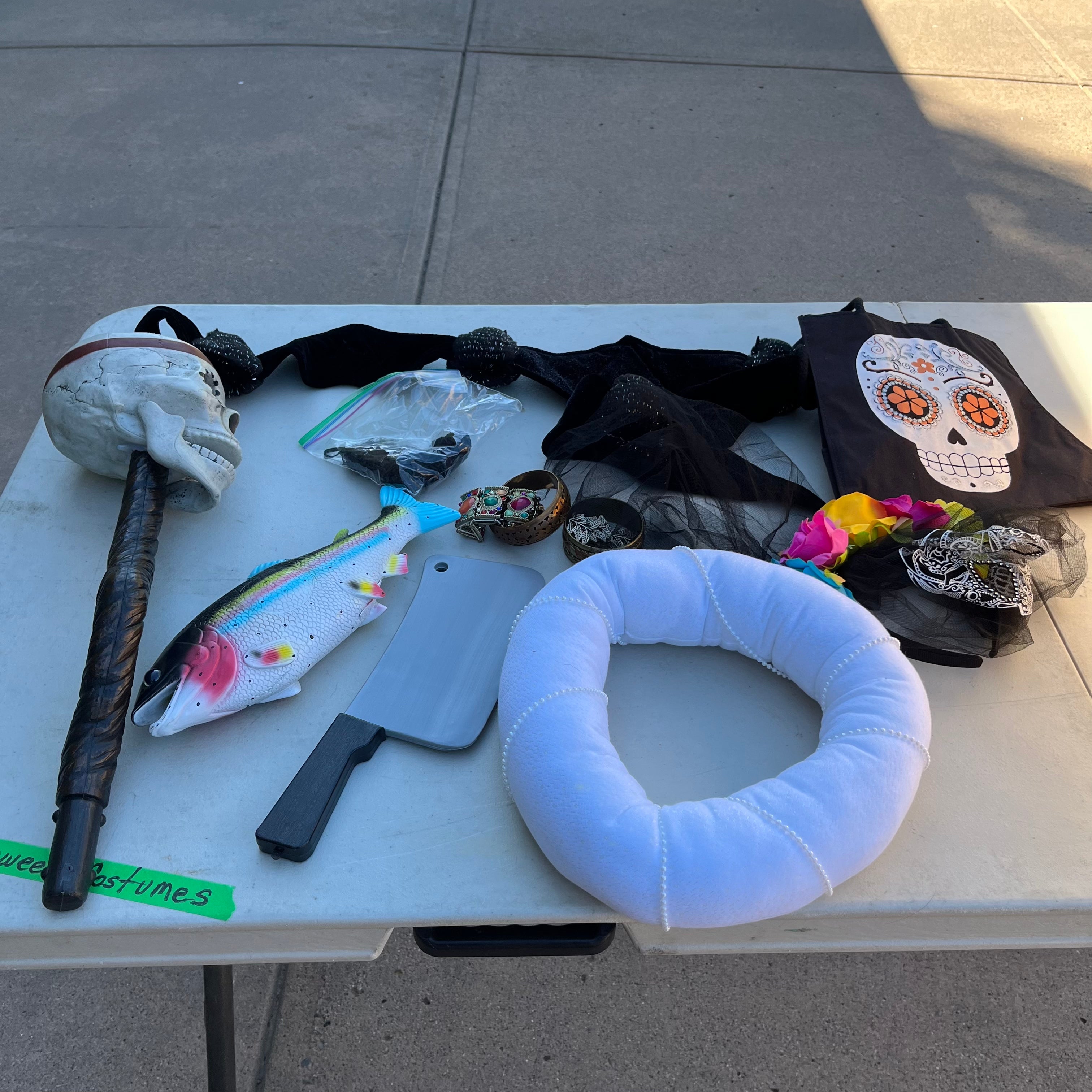 D743 Halloween costumes and accessories grouping