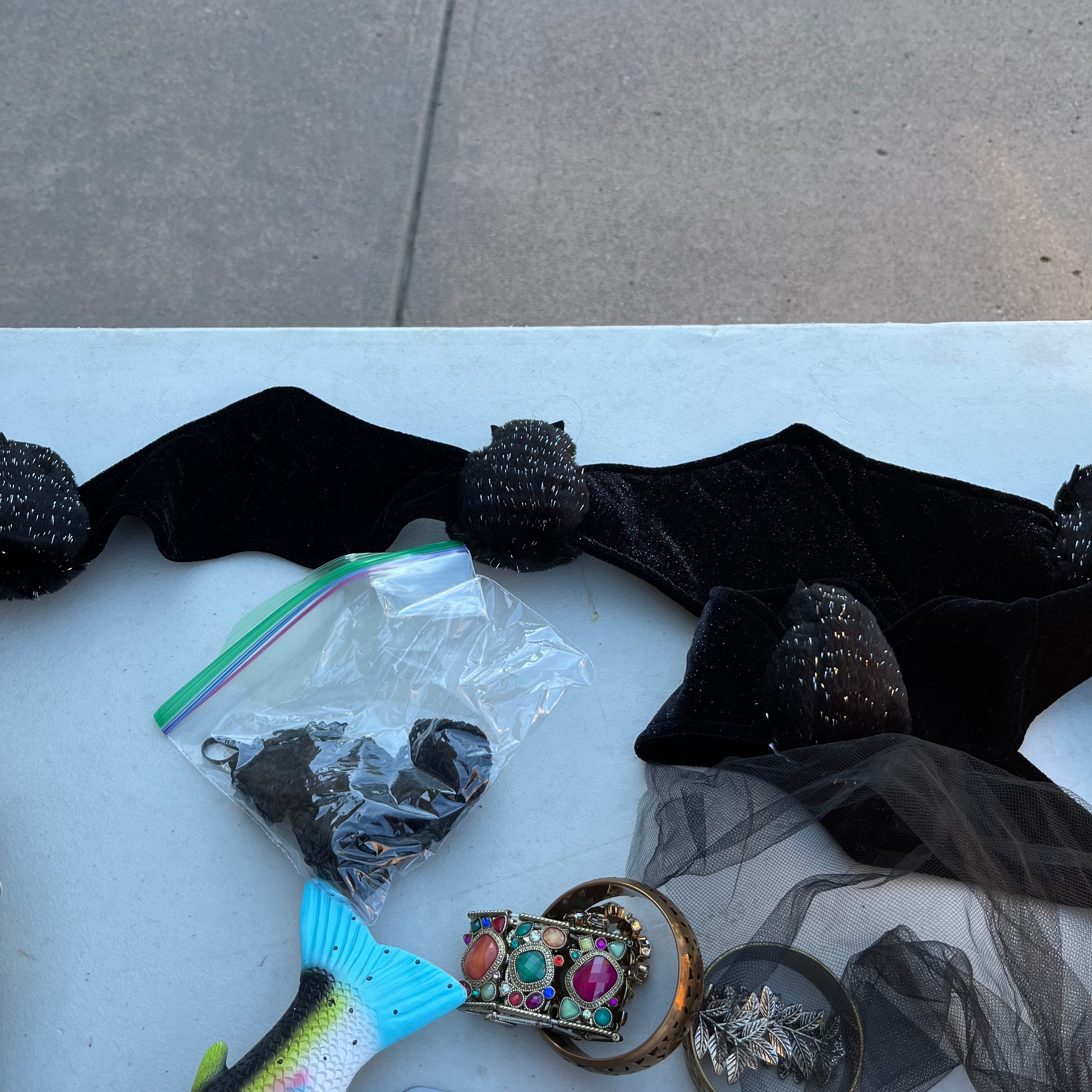 D743 Halloween costumes and accessories grouping