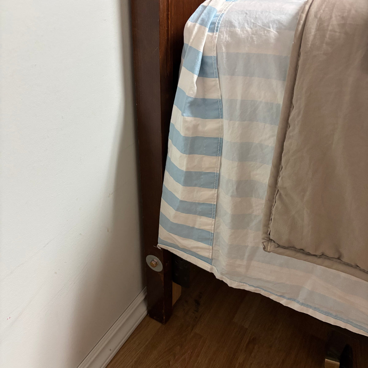 F181 Vintage solid wood Double Headboard and Footboard