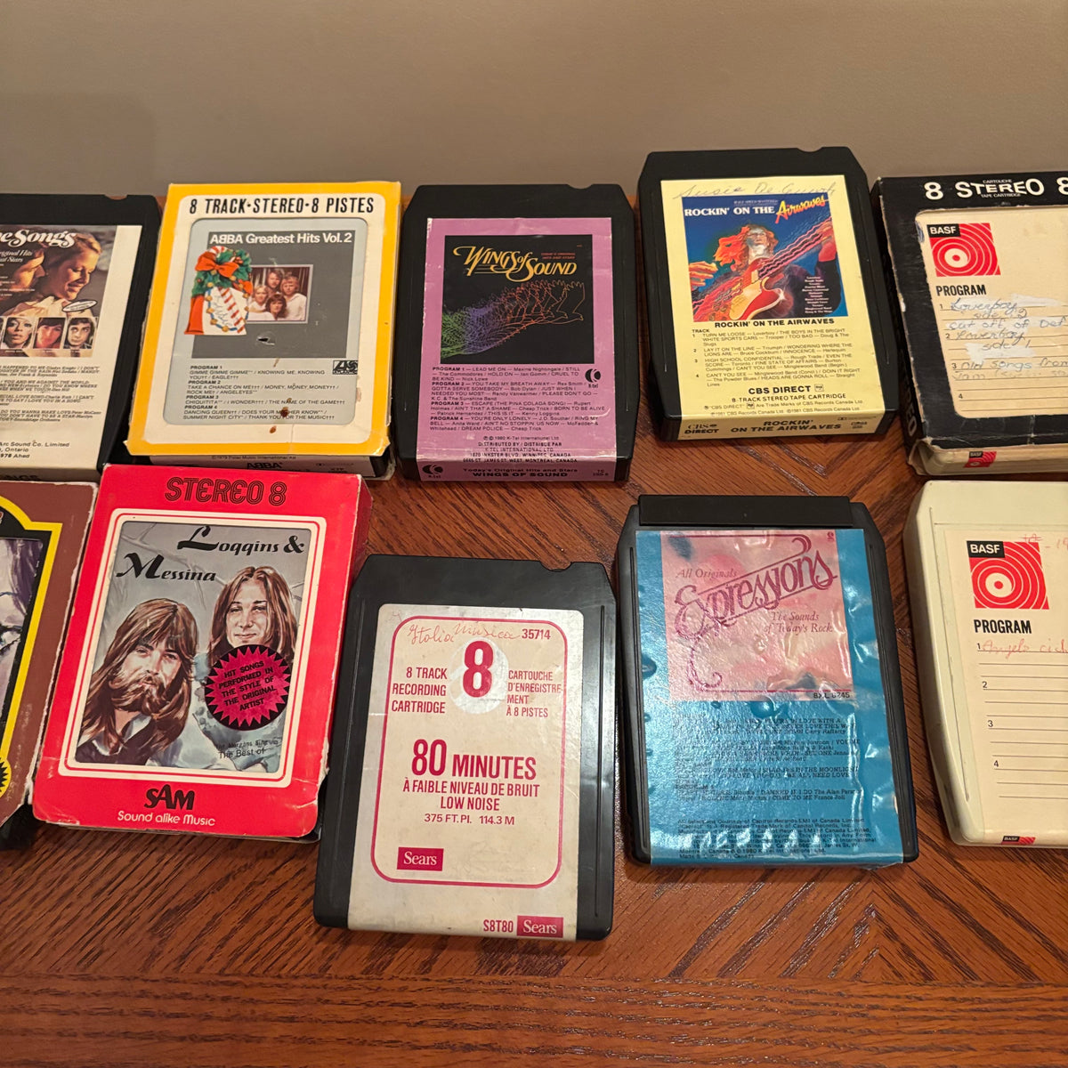 F206 Vintage music grouping - LPs, 45s and 8tracks
