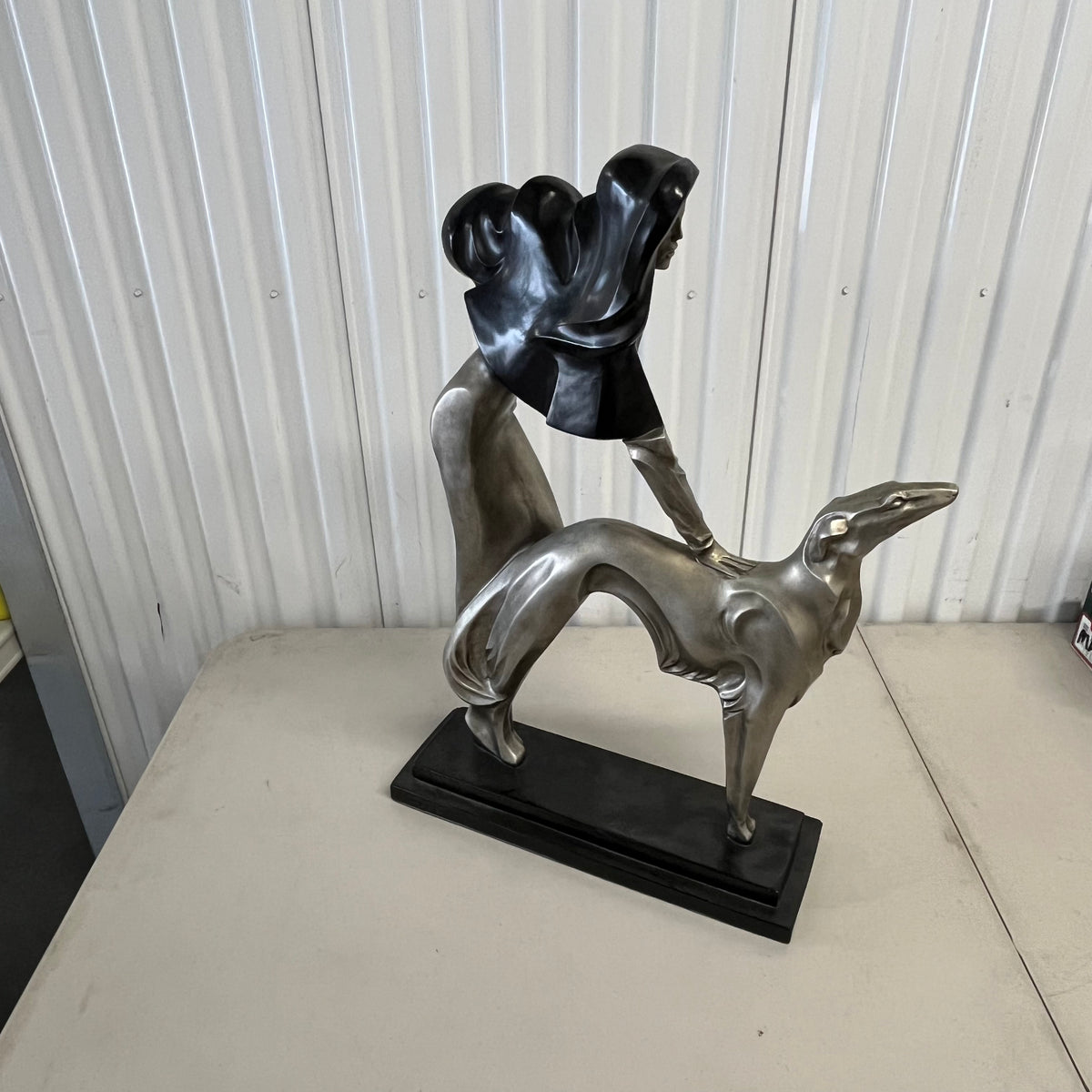 U966 Alexander Danel "Lady with Borzoi Dog (26" high)