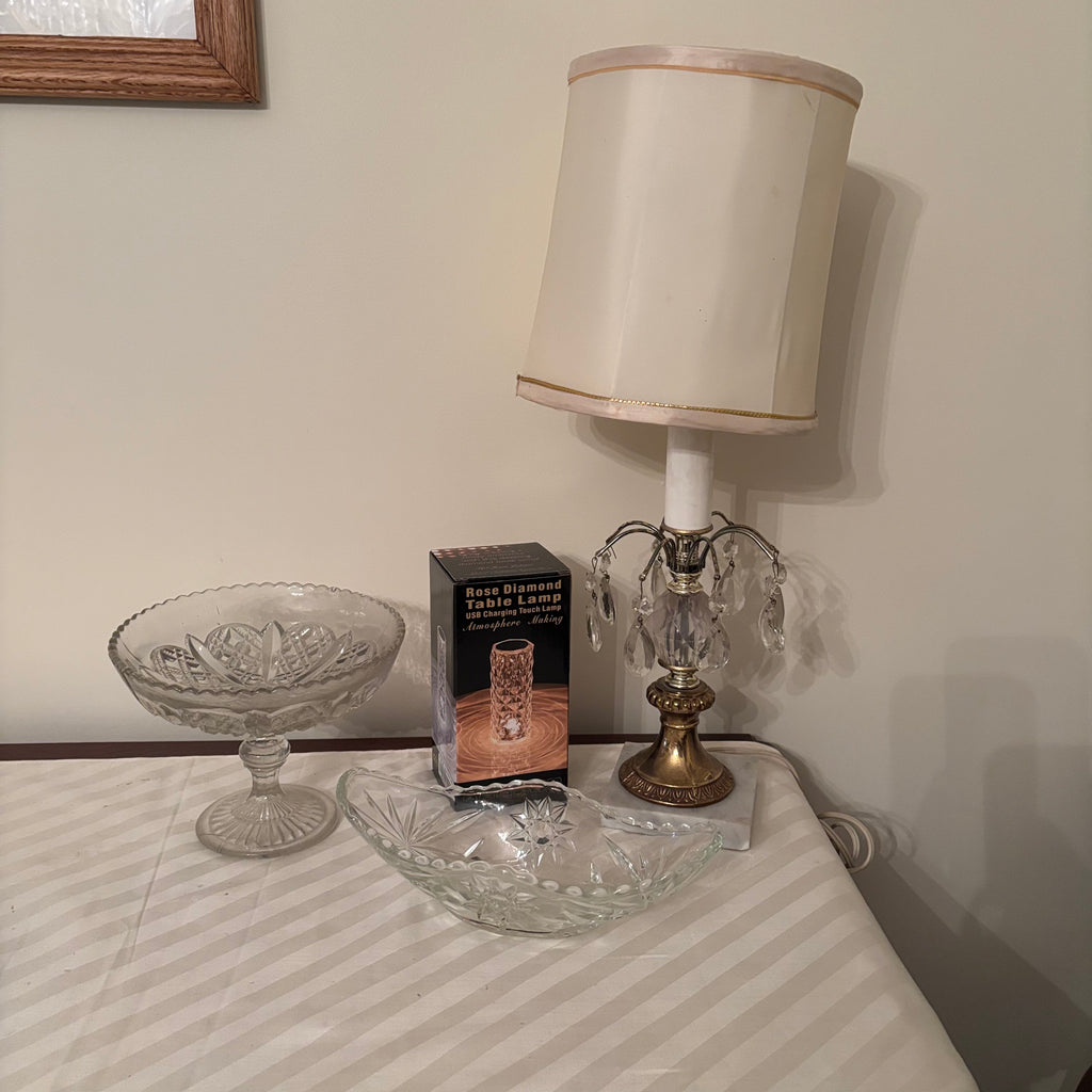 F248 Vintage Grouping (crystal candy dish and more)