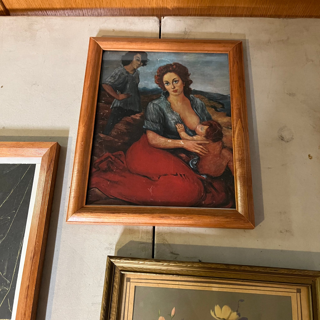F618 Set of 4 vintage framed artwork