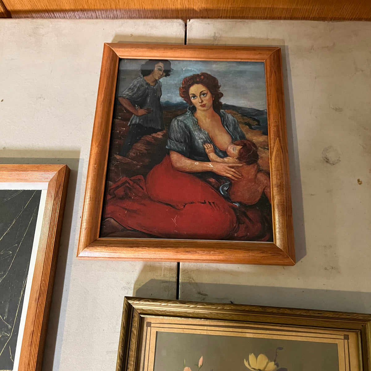 F618 Set of 4 vintage framed artwork