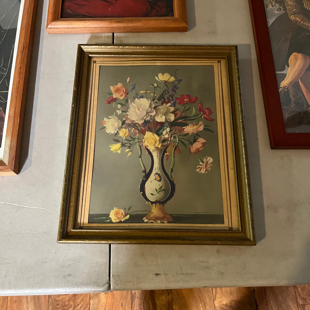 F618 Set of 4 vintage framed artwork