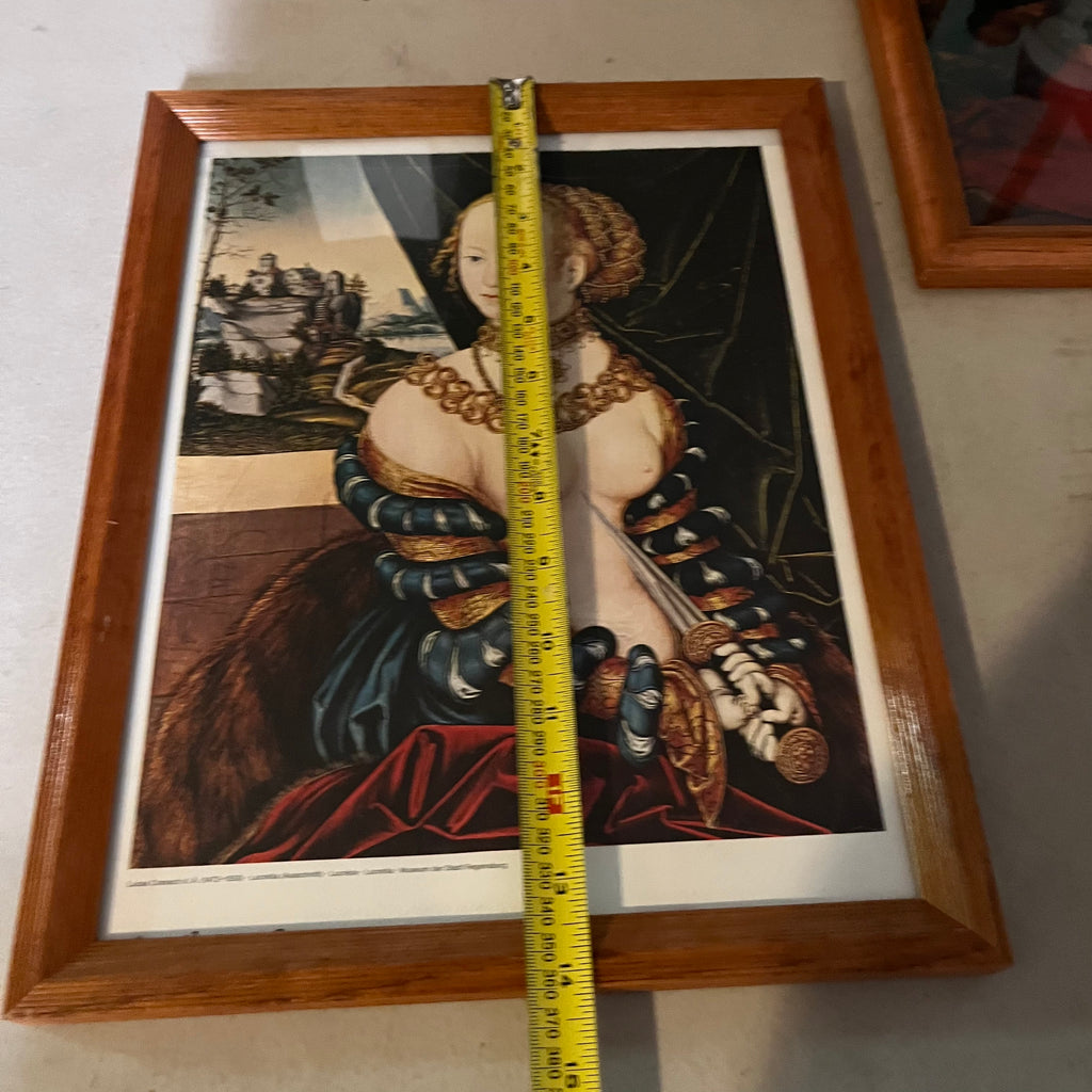 F618 Set of 4 vintage framed artwork