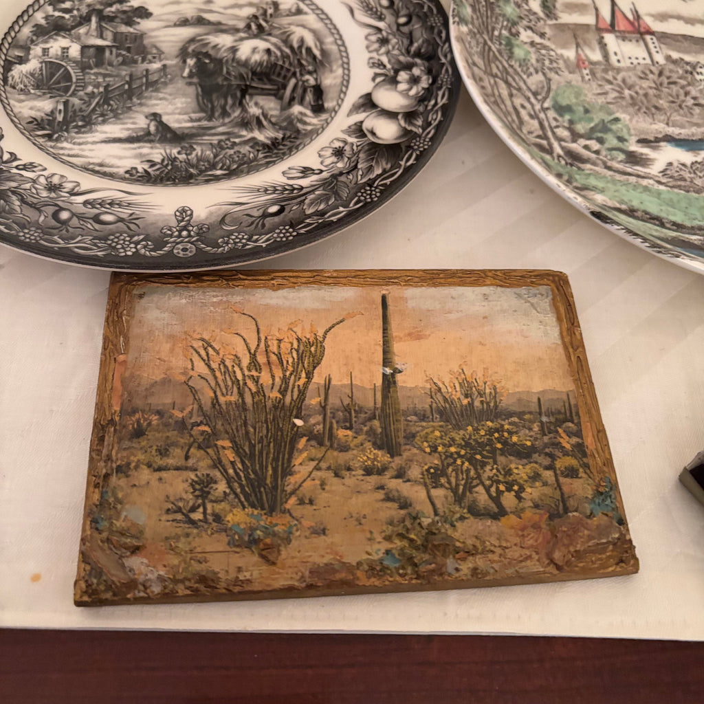 F249 Vintage Decor Grouping (Royal Staffordshire plates and more)