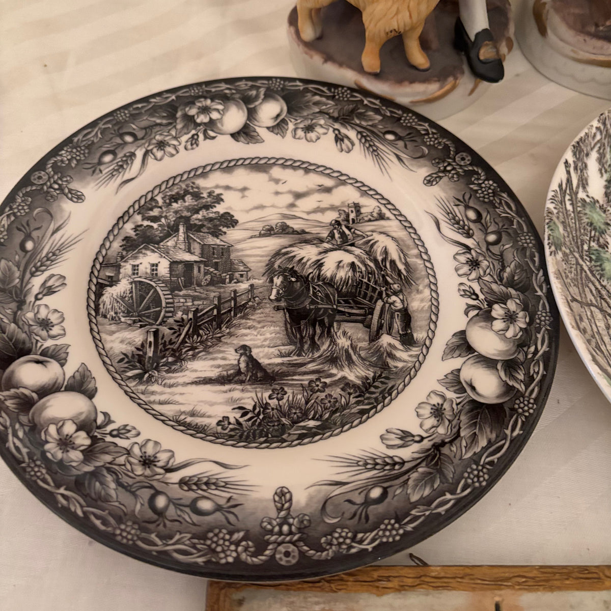F249 Vintage Decor Grouping (Royal Staffordshire plates and more)