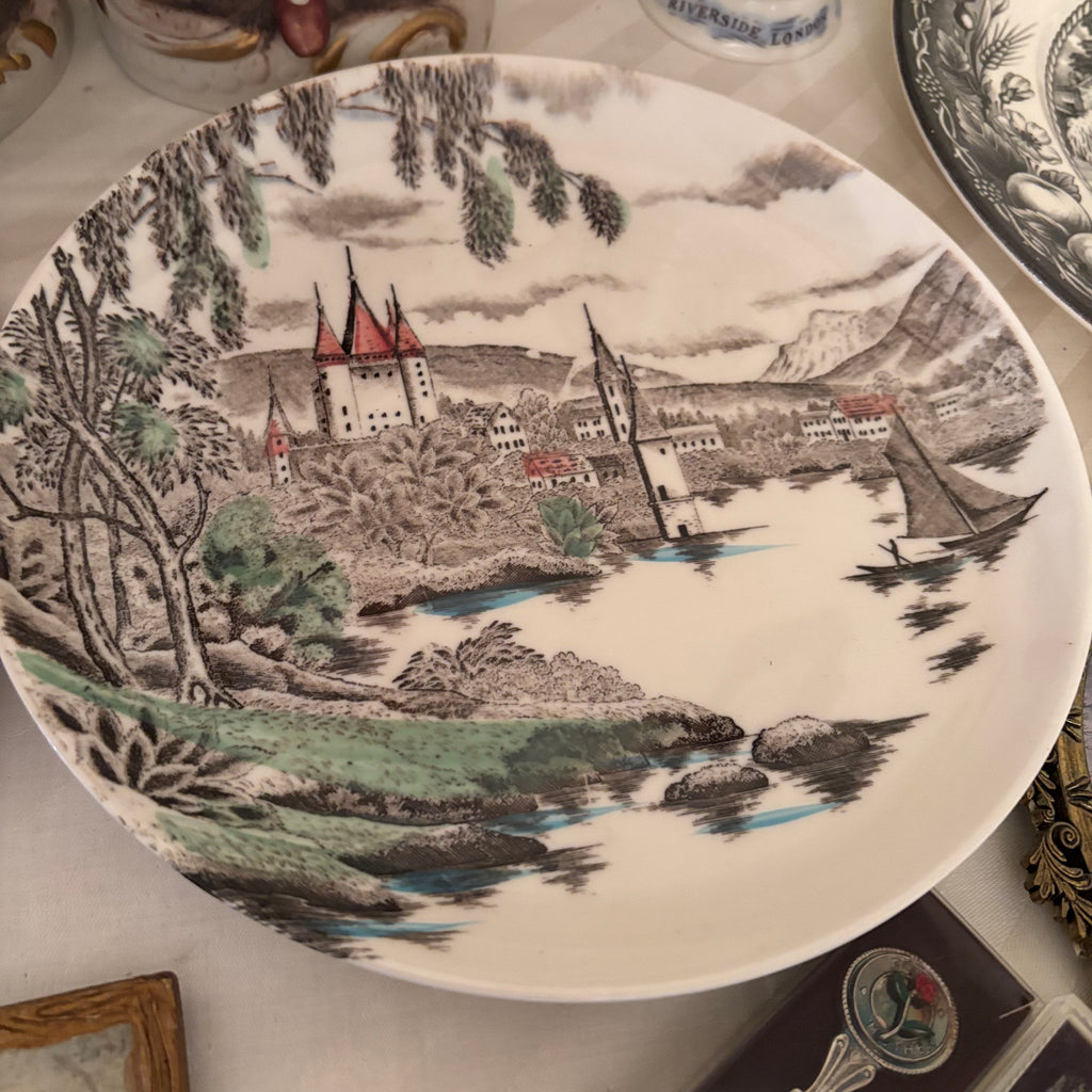 F249 Vintage Decor Grouping (Royal Staffordshire plates and more)
