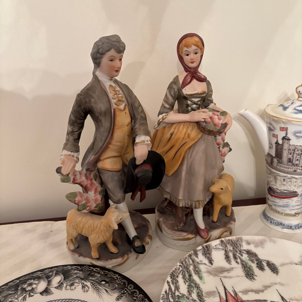 F249 Vintage Decor Grouping (Royal Staffordshire plates and more)