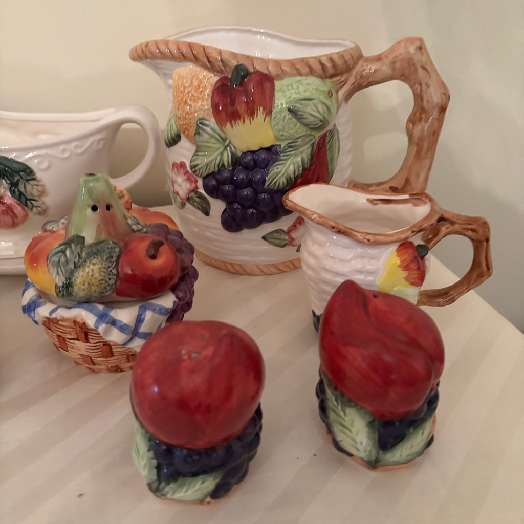 F255 Vintage Teapot Grouping (Majorlica inspired ceramics)