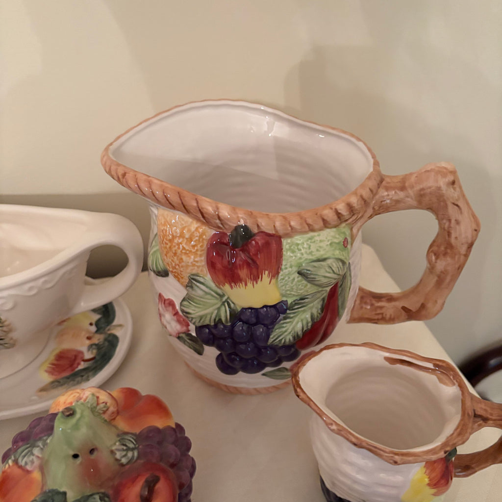 F255 Vintage Teapot Grouping (Majorlica inspired ceramics)