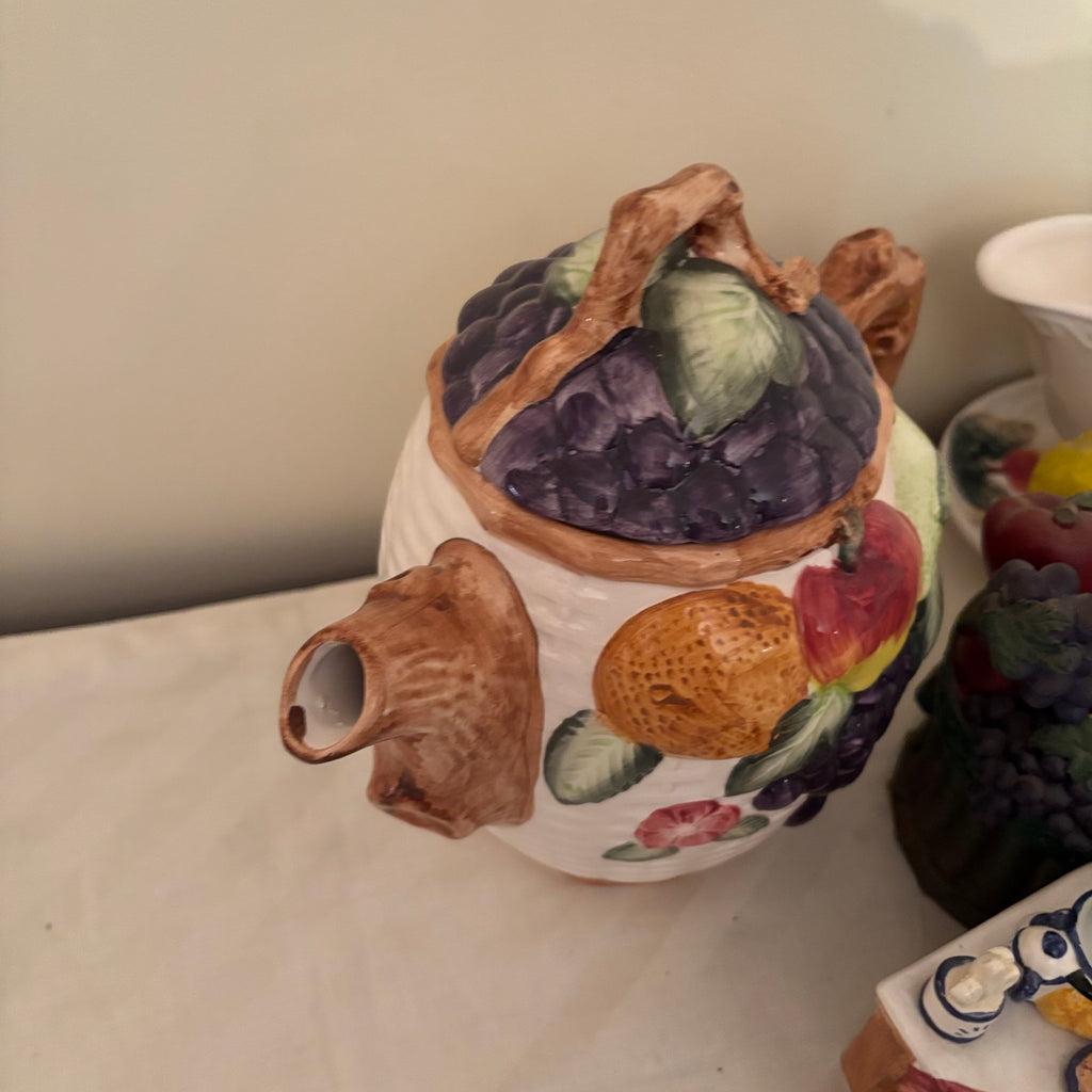 F255 Vintage Teapot Grouping (Majorlica inspired ceramics)