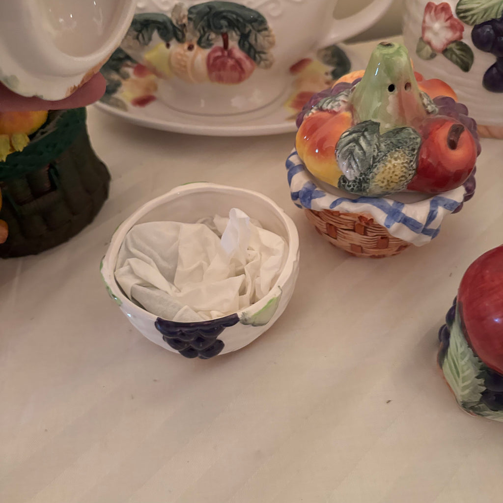 F255 Vintage Teapot Grouping (Majorlica inspired ceramics)