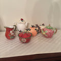 F258 Ceramic tea pot grouping (Frutta Fresca tea pot and more)