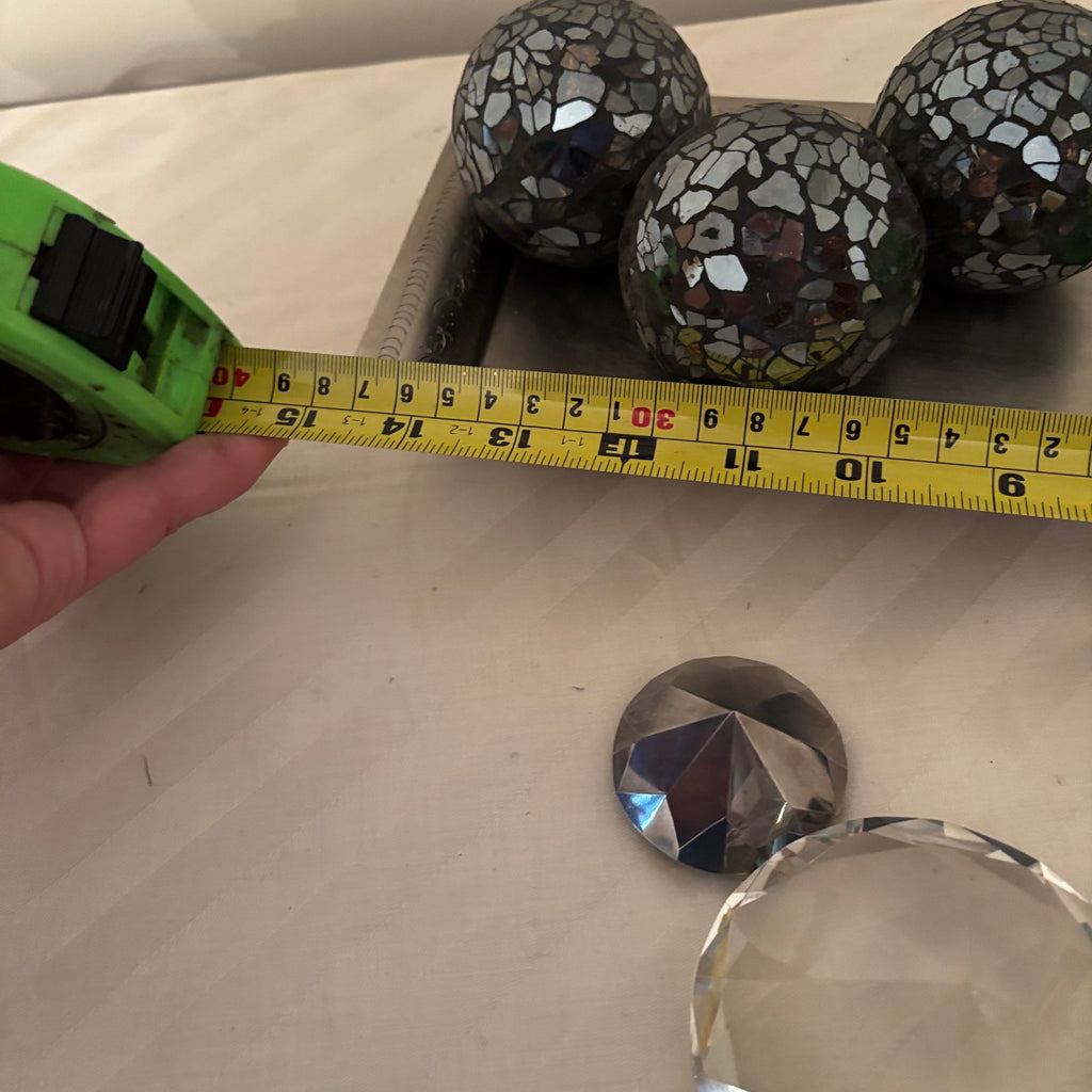 F259 Vintage glass paperweight grouping