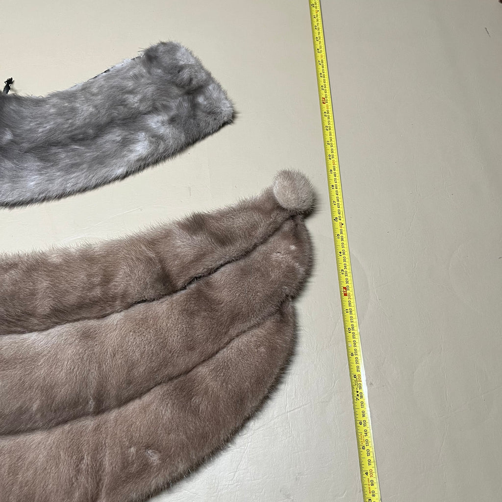F628 Set of 2 vintage fur collars