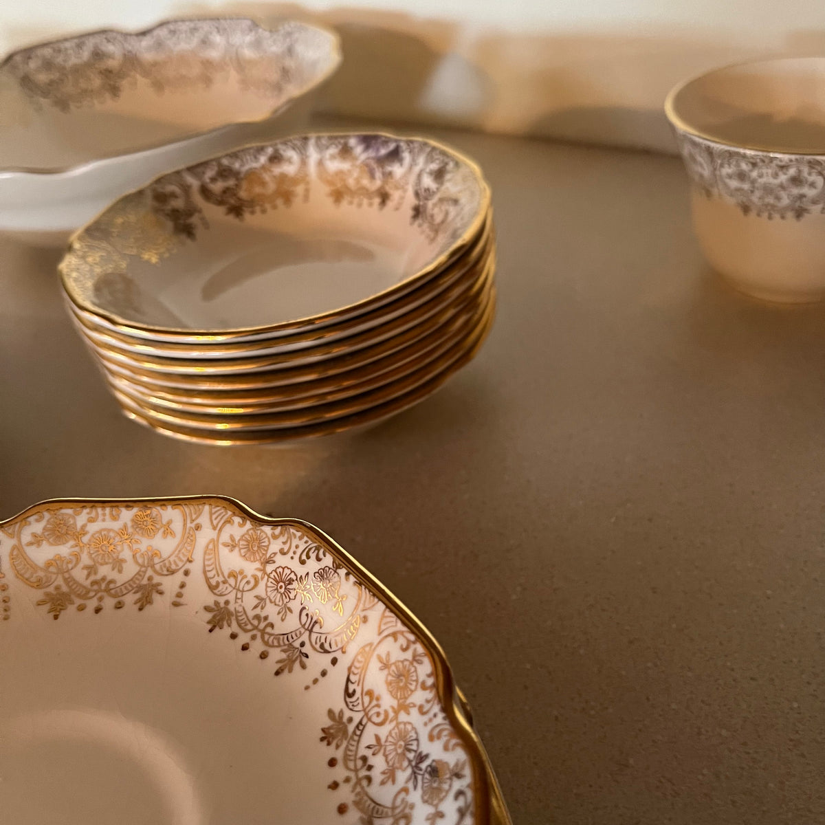 F633 Vintage Verdici Design chinaware dishes and more grouping