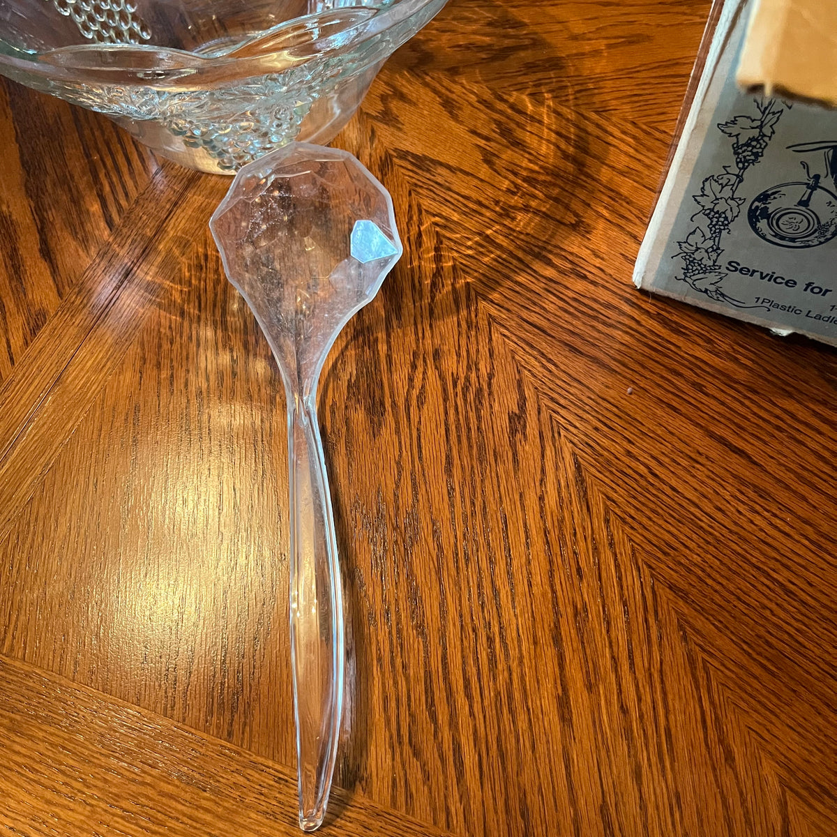 F634 Vintage glass punch bowl set