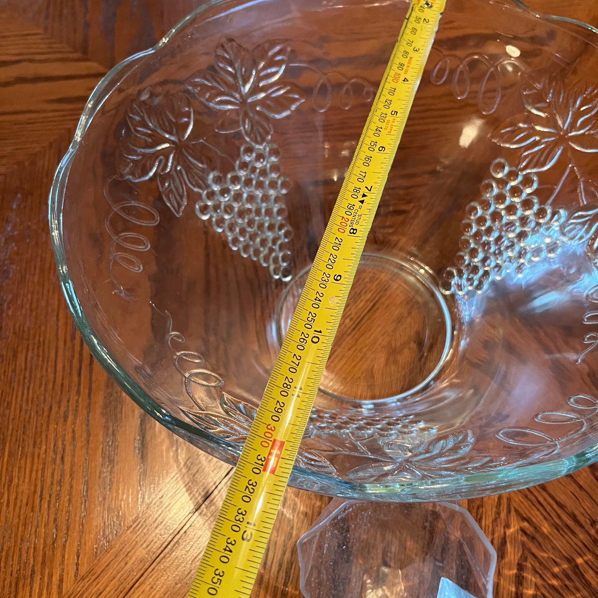 F634 Vintage glass punch bowl set