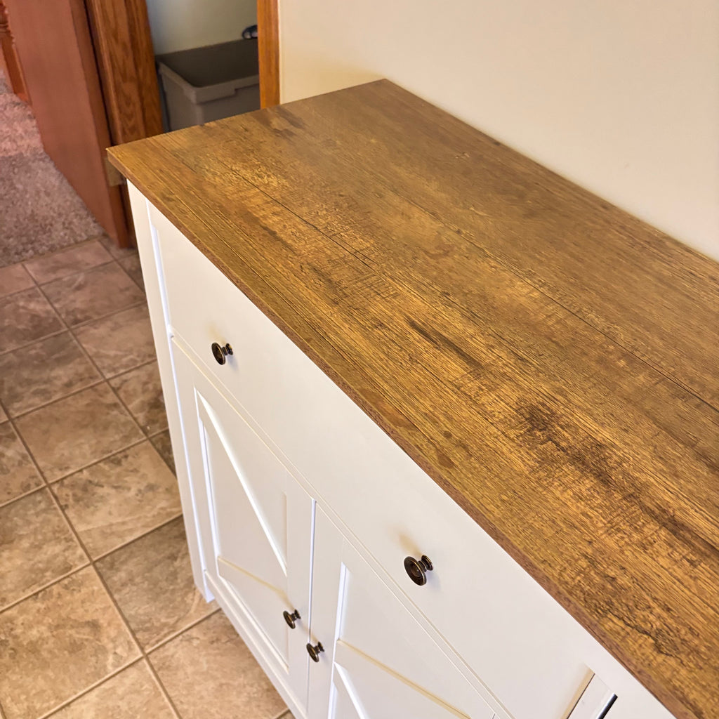 K302 Homfa Farmhouse modern farmhouse wooden sideboard (55" x 16" x 35")