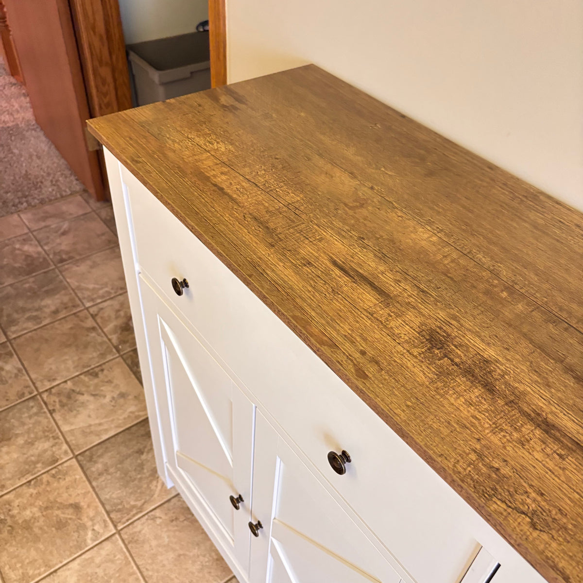 K302 Homfa Farmhouse modern farmhouse wooden sideboard (55" x 16" x 35")