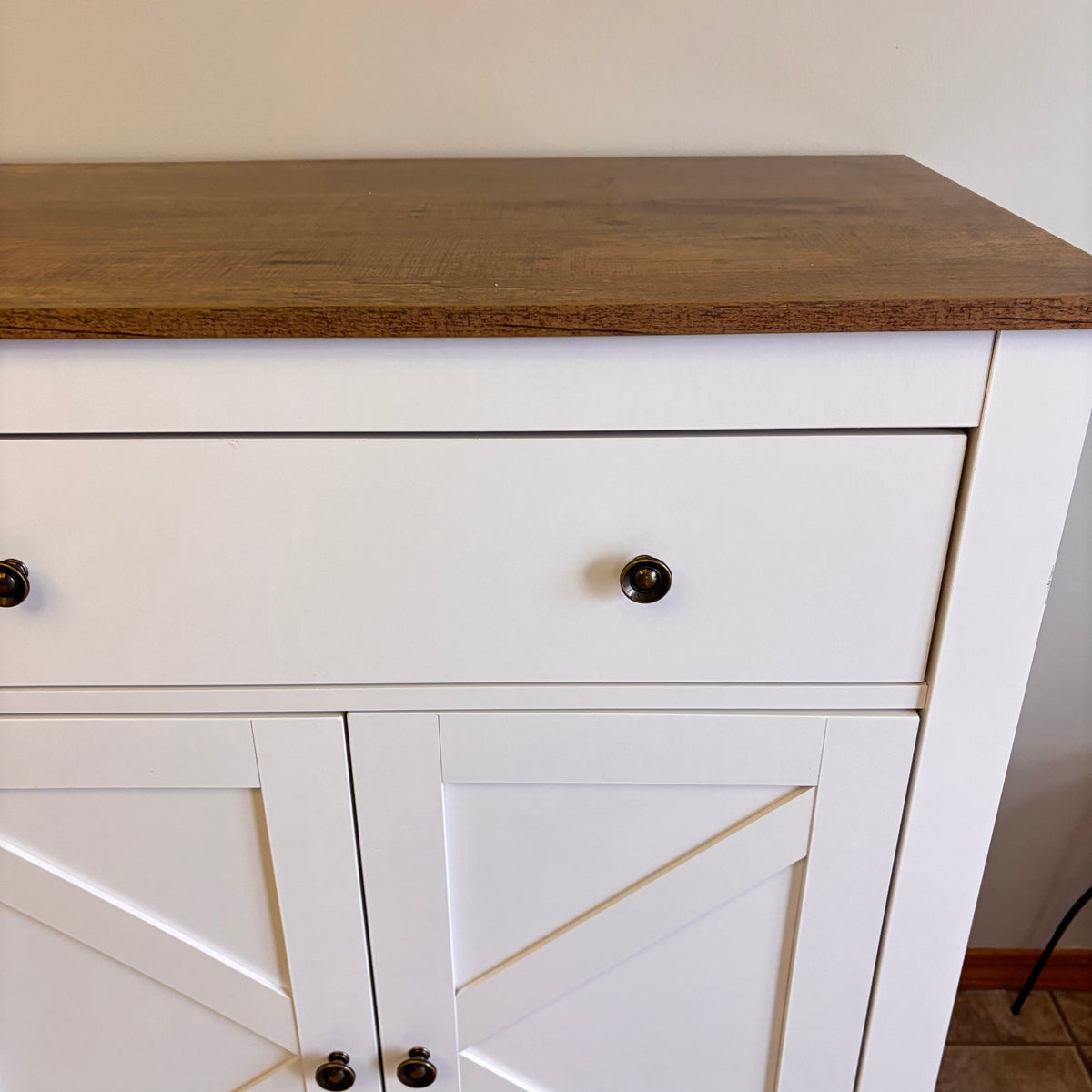 K302 Homfa Farmhouse modern farmhouse wooden sideboard (55" x 16" x 35")