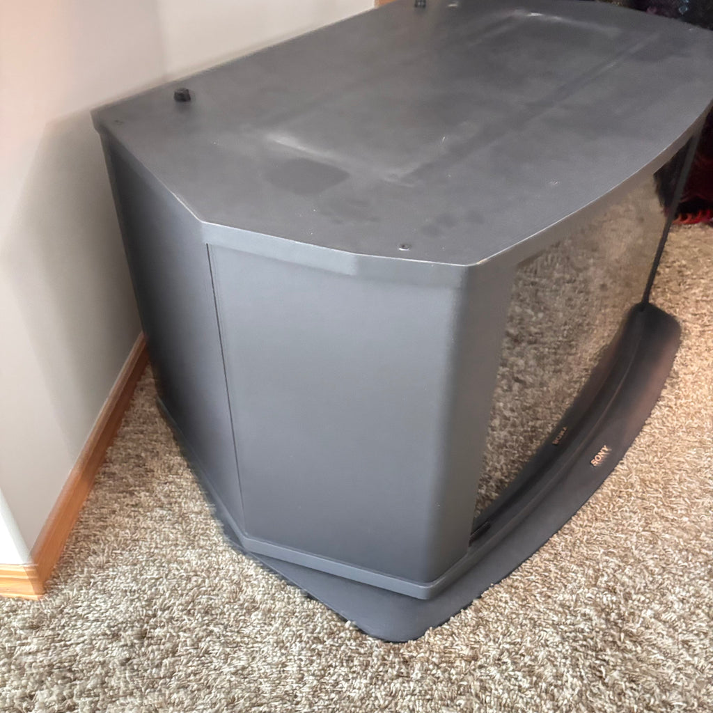 K303 Modern black entertainment stand with glass door and shelving