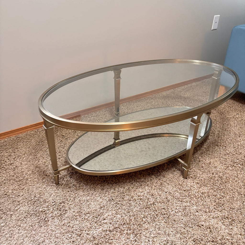 K304 Hammary Galerie glass top oval table