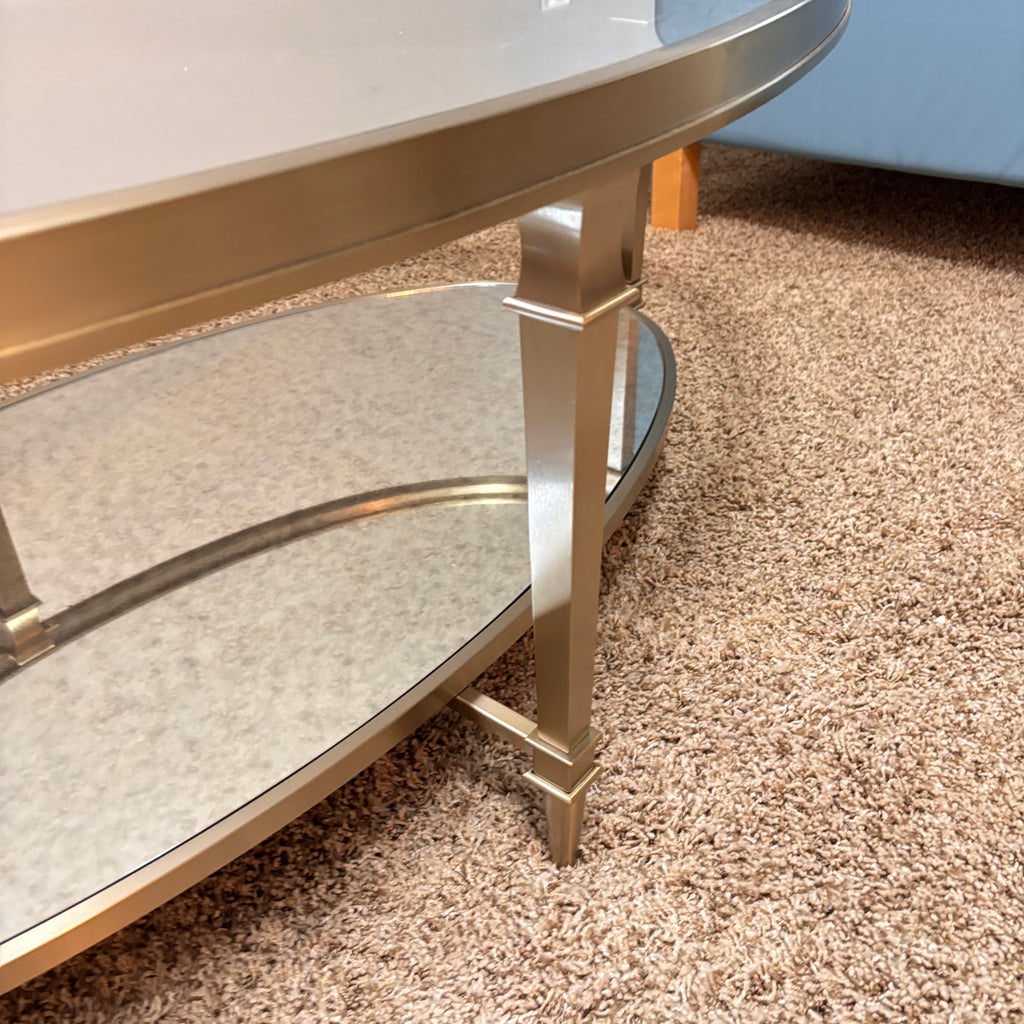 K304 Hammary Galerie glass top oval table