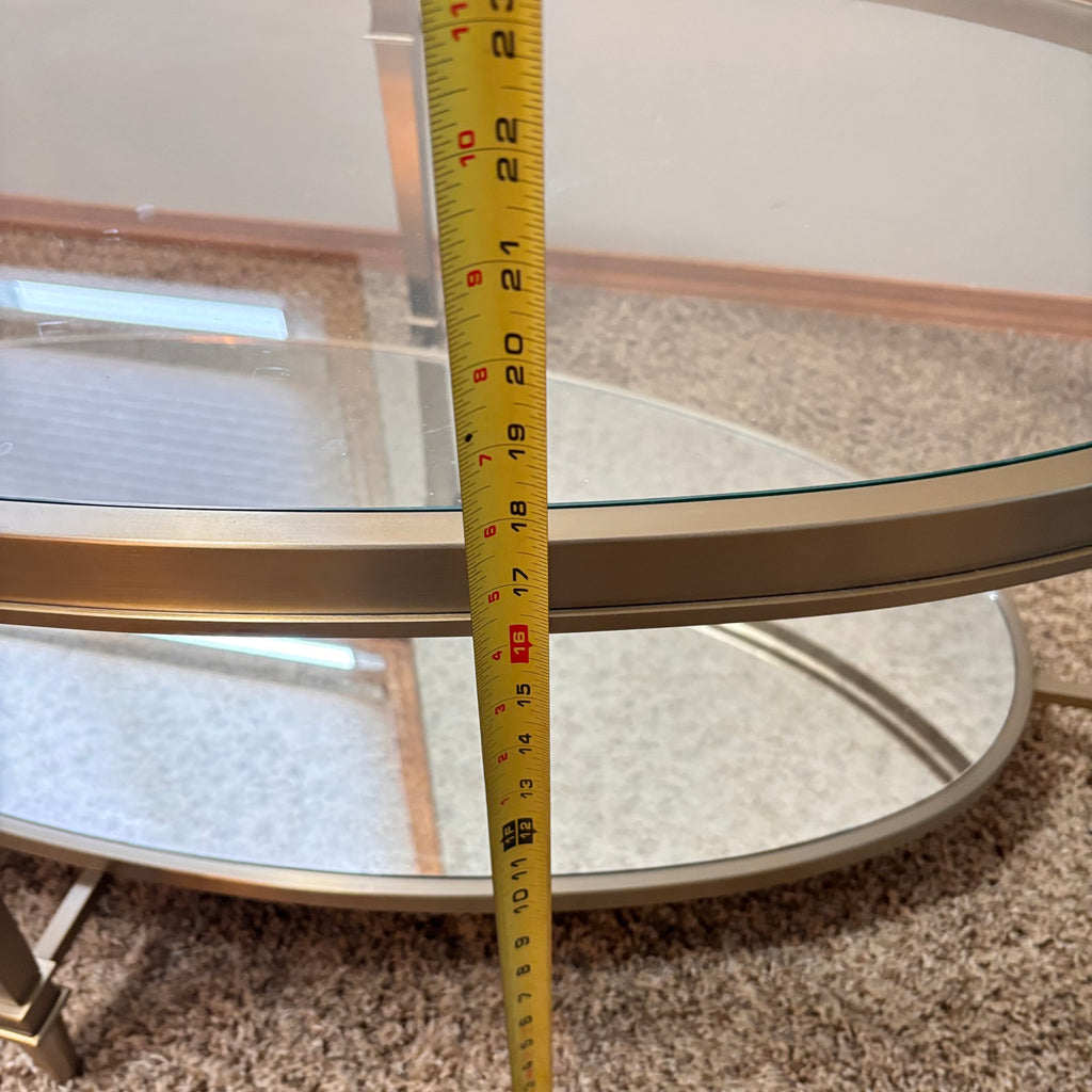 K304 Hammary Galerie glass top oval table