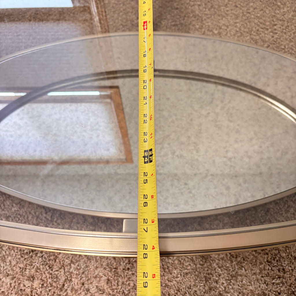 K304 Hammary Galerie glass top oval table