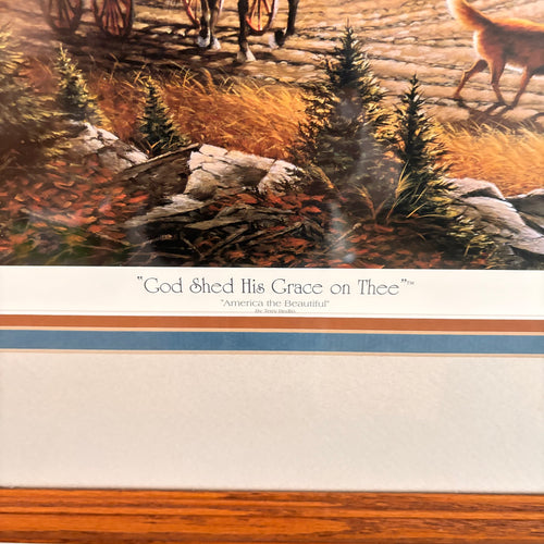 K307 Vintage Terry Redlin print, "God Shed His Grace on Thee"