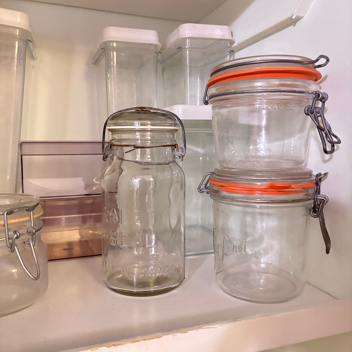 K310 Vintage Glass Jar Grouping