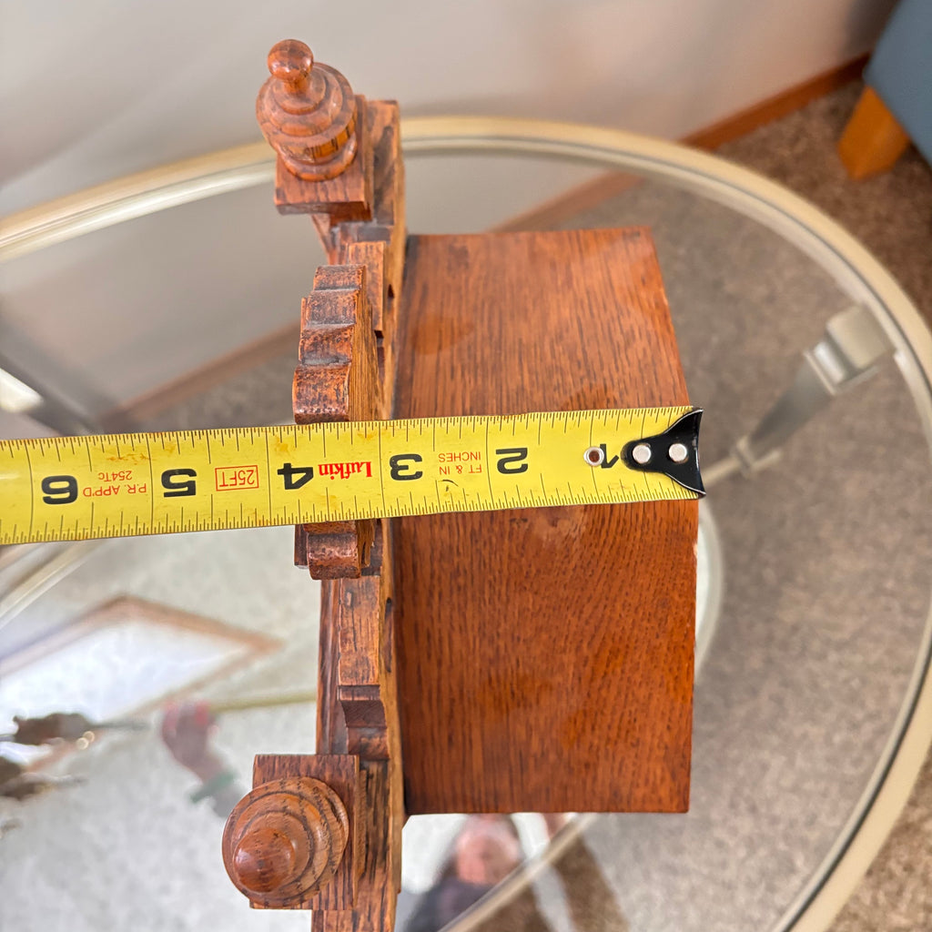 K315 Antique wooden carved mantel clock (untested)