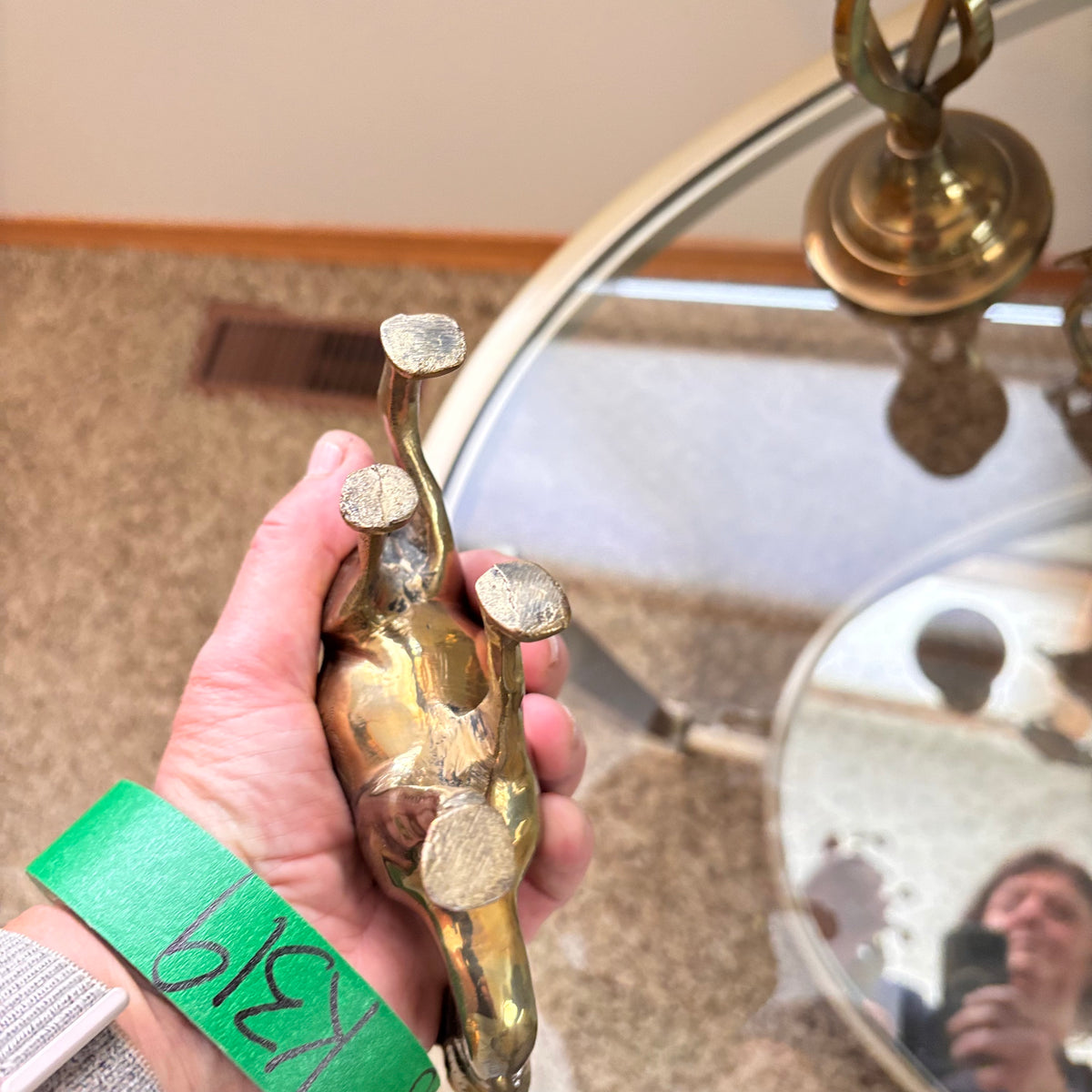 K316 Vintage Brass Grouping (camels and candleholder)