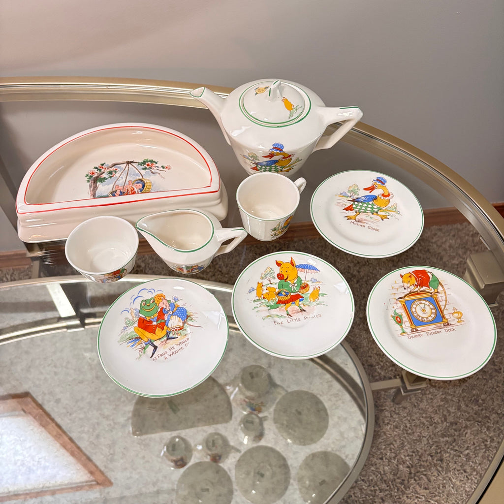 K317 Vintage Nursery Rhyme china tea set
