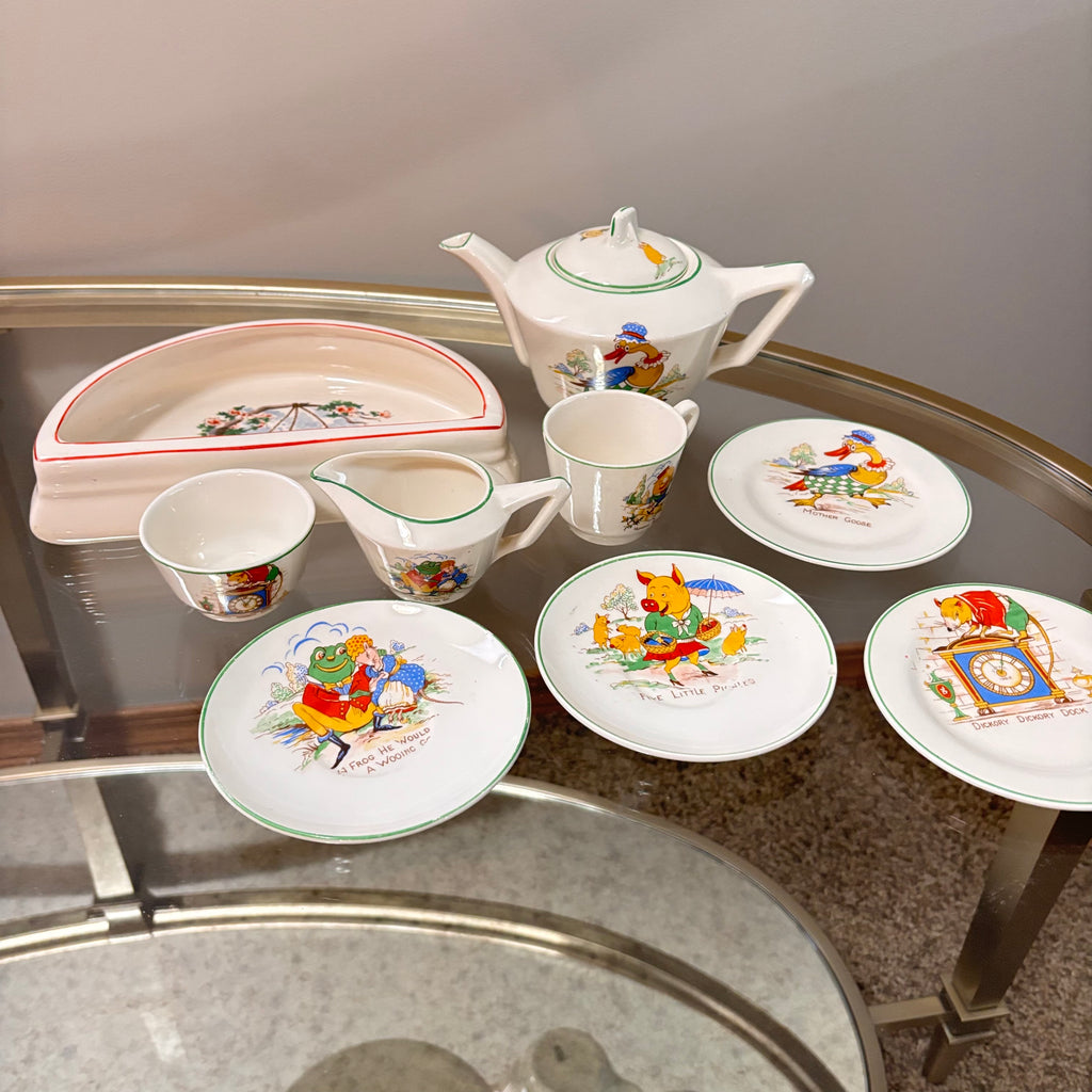 K317 Vintage Nursery Rhyme china tea set
