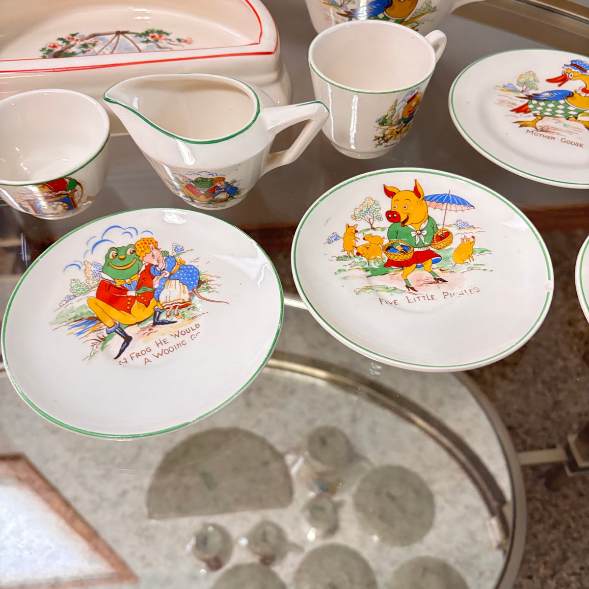 K317 Vintage Nursery Rhyme china tea set