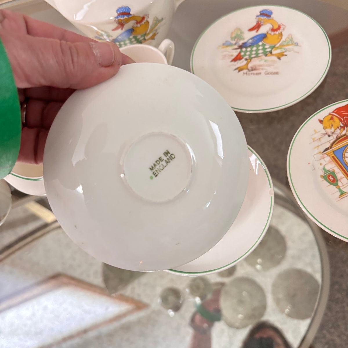 K317 Vintage Nursery Rhyme china tea set
