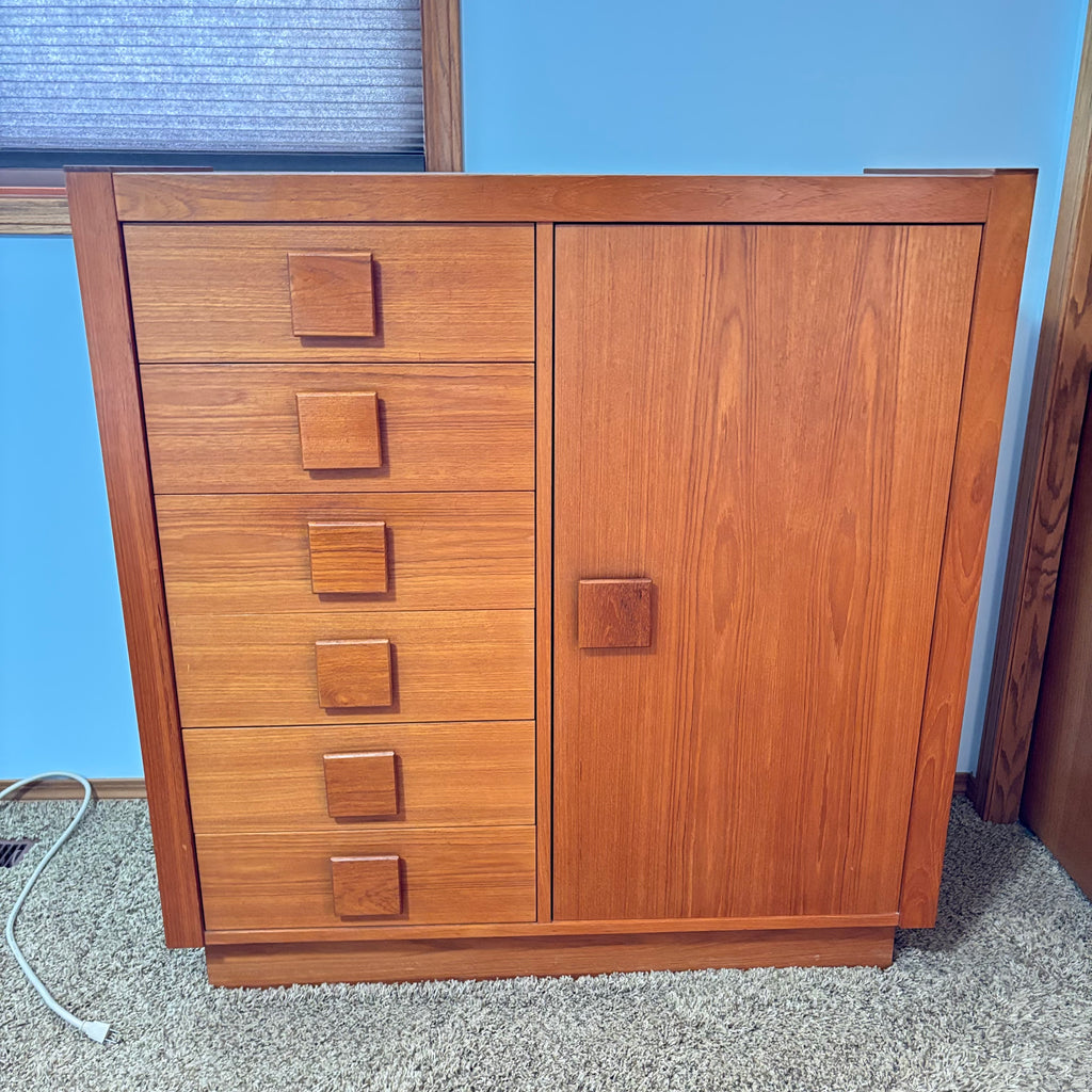 K324A 1979 Made in Canada Solid Wood with Teak veneer armoire