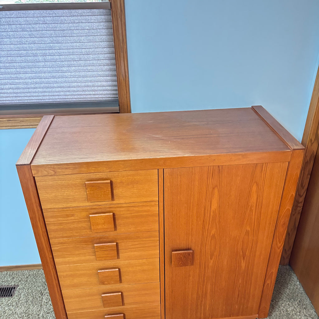K324A 1979 Made in Canada Solid Wood with Teak veneer armoire