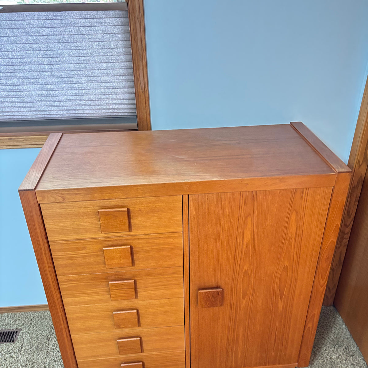 K324A 1979 Made in Canada Solid Wood with Teak veneer armoire