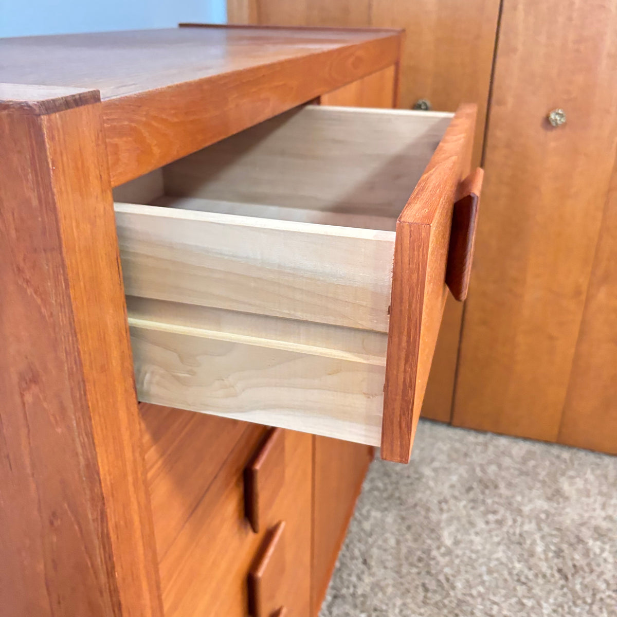 K324A 1979 Made in Canada Solid Wood with Teak veneer armoire