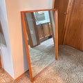 K327 Mid Century Modern teak framed mirror (31" x 43")