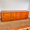 K329 1979 Made in Canada Solid Wood with Teak veneer 9 drawer dresser