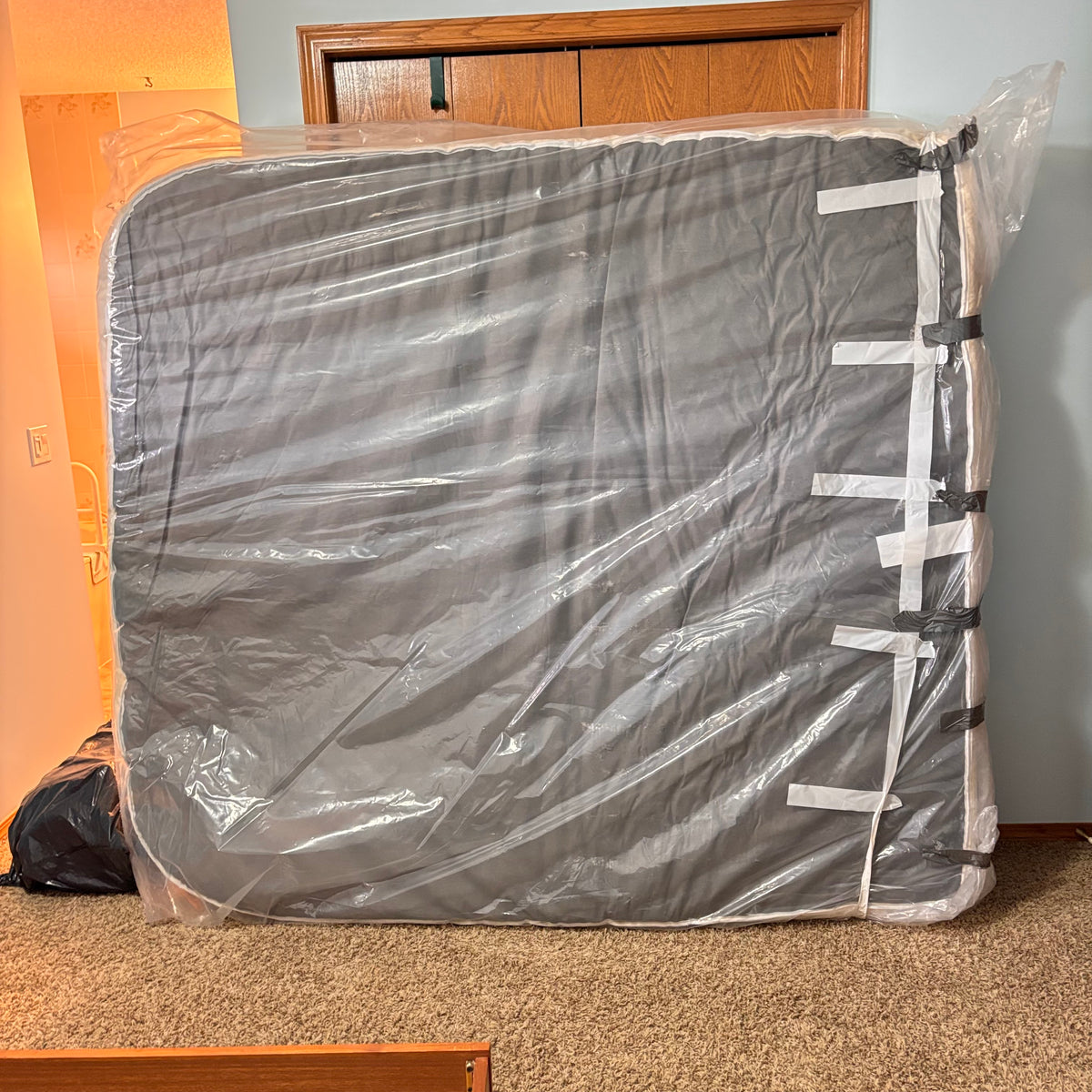 K330 King Size RV mattress with mattress topper