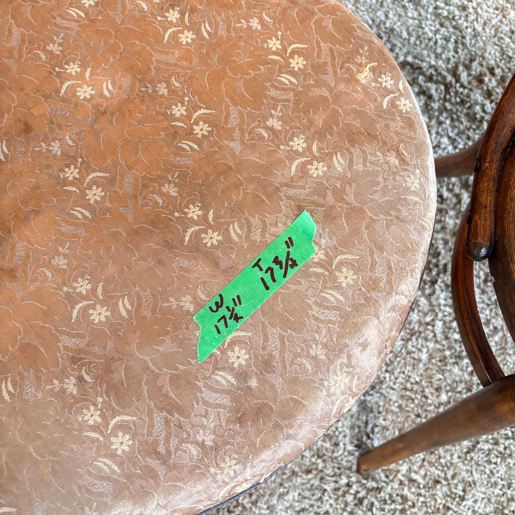 K332 Vintage Grouping (wooden chair and fabric covered stool)