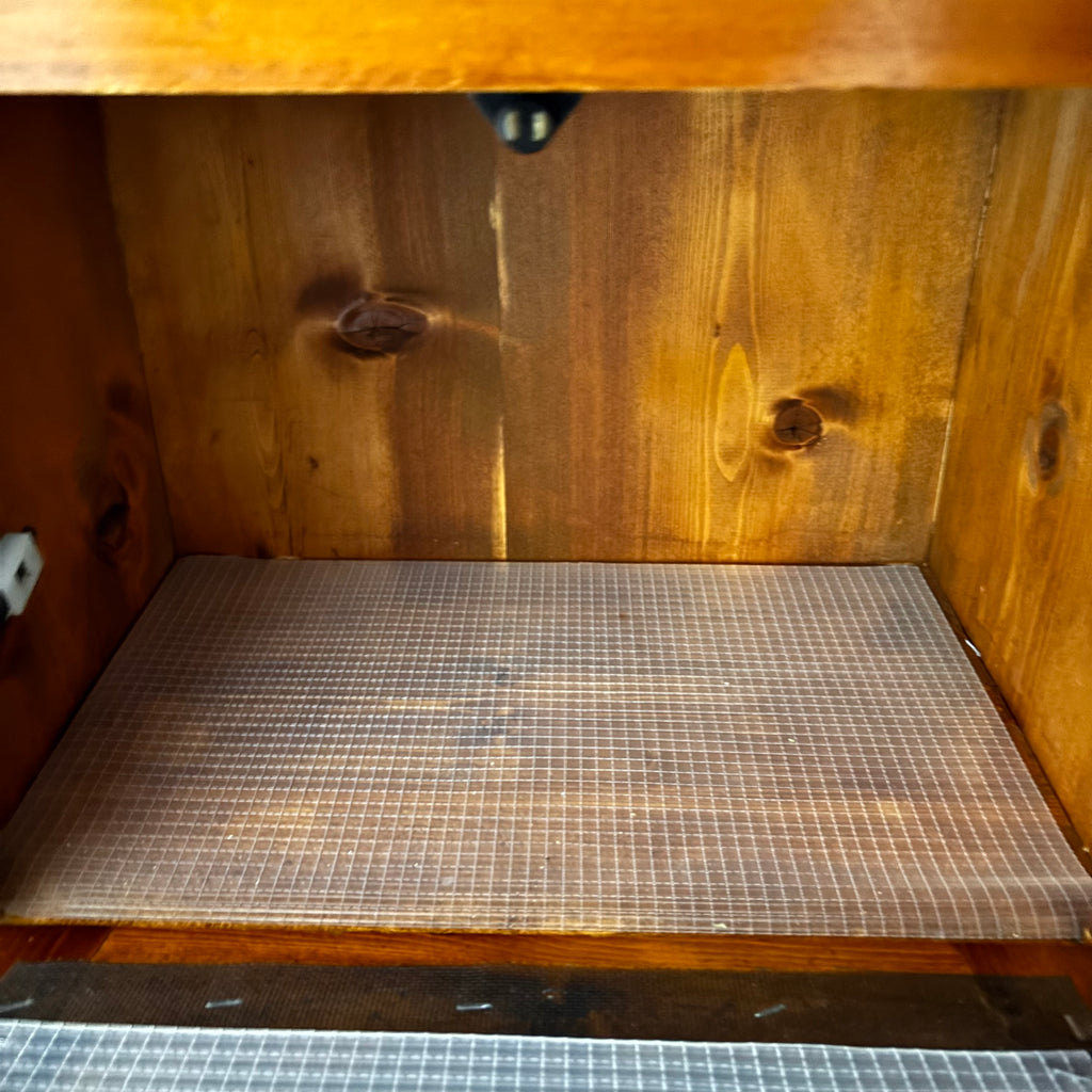 K334 Vintage 3 drawer wooden vegetable bin