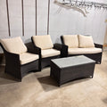 K337 4 Piece Outdoor Wicker Patio Set (2 chairs, 1 love seat and table)